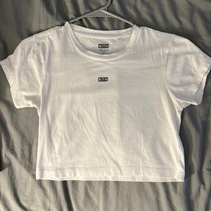 KITH womens’s white crop top tee size small